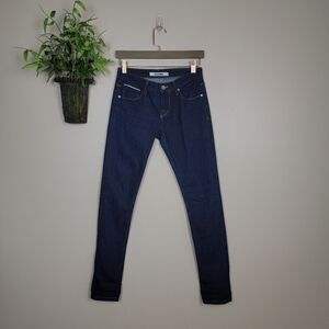 Baldwin The Ten Skinny Dark Rinse Wash Low Rise Jegging Jeans 25